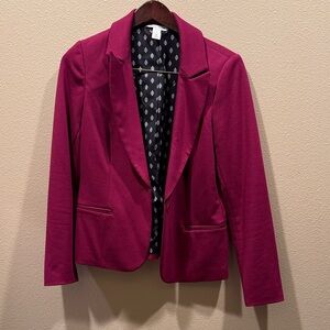 White House Black Market Women's Burgundy Blazer